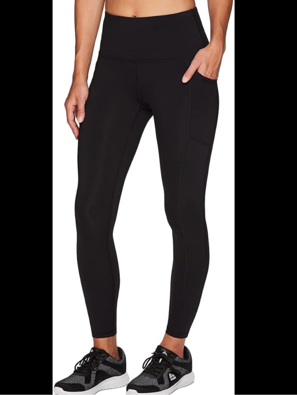 RBX Black High-Rise Tech Flex Leggings with Side Pockets